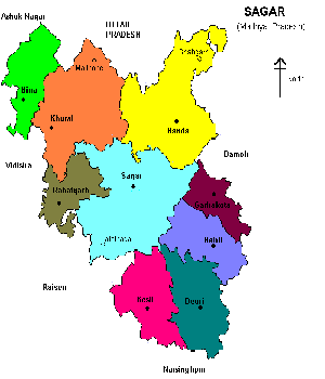 Map of Sagar